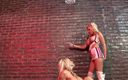 Tight little babes: Busty blonde britney and miley having threesome w ith a...