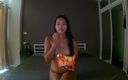 Susy Sky: Hot Asian Amateur Teen Eating Chips Naked for You!