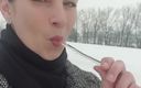 Katerina Hartlova: I love playing with icicles in the winter, licking them...