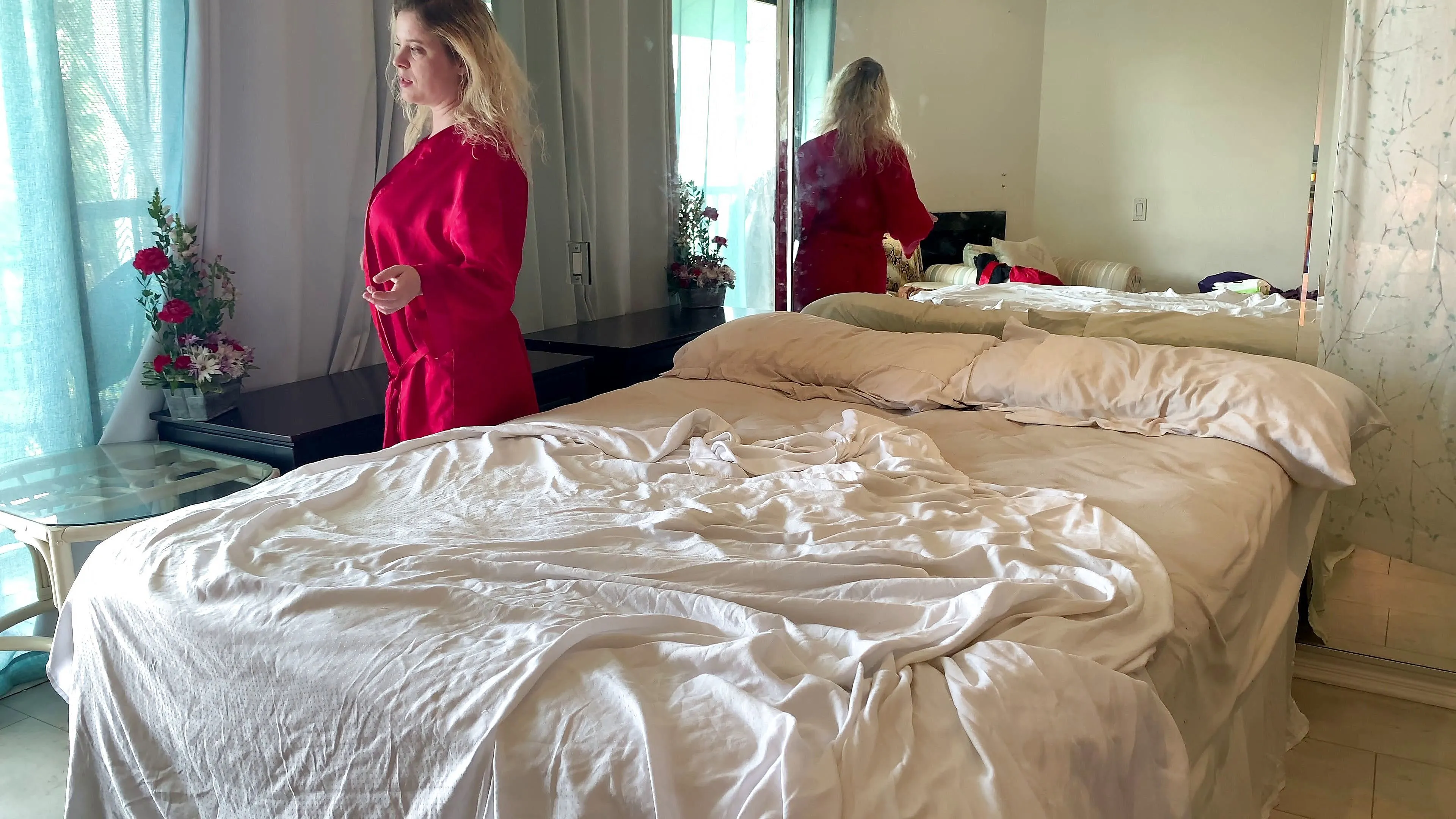 Stepmom and stepson have to share a bed by Erin Electra Faphouse pic