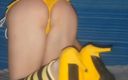 Lizzaal ZZ: Yellow Shorts with Black and Yellow Stockings Teaser