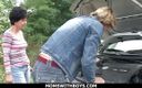 Moms With Boys: Granny gets help with her car and gets fucked