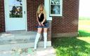 Mommy Dearest: Sexy Mature with High Boots Posing in Front of Camera