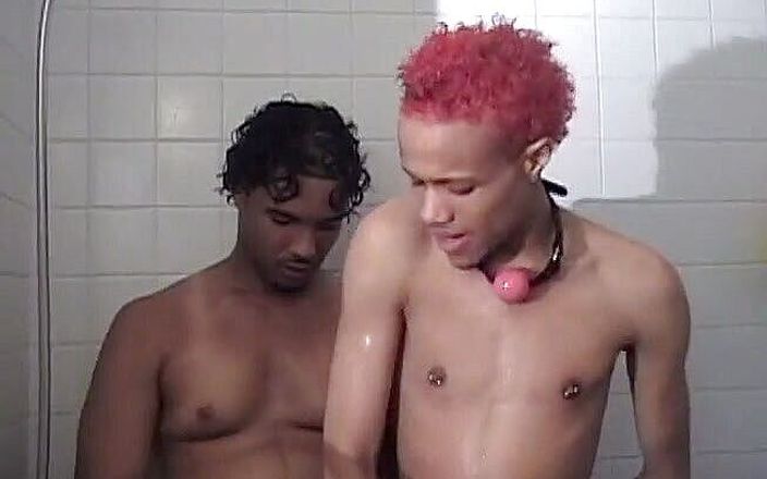 Bareback TV: Colored hair dude that is ball gagged gets fucked in...