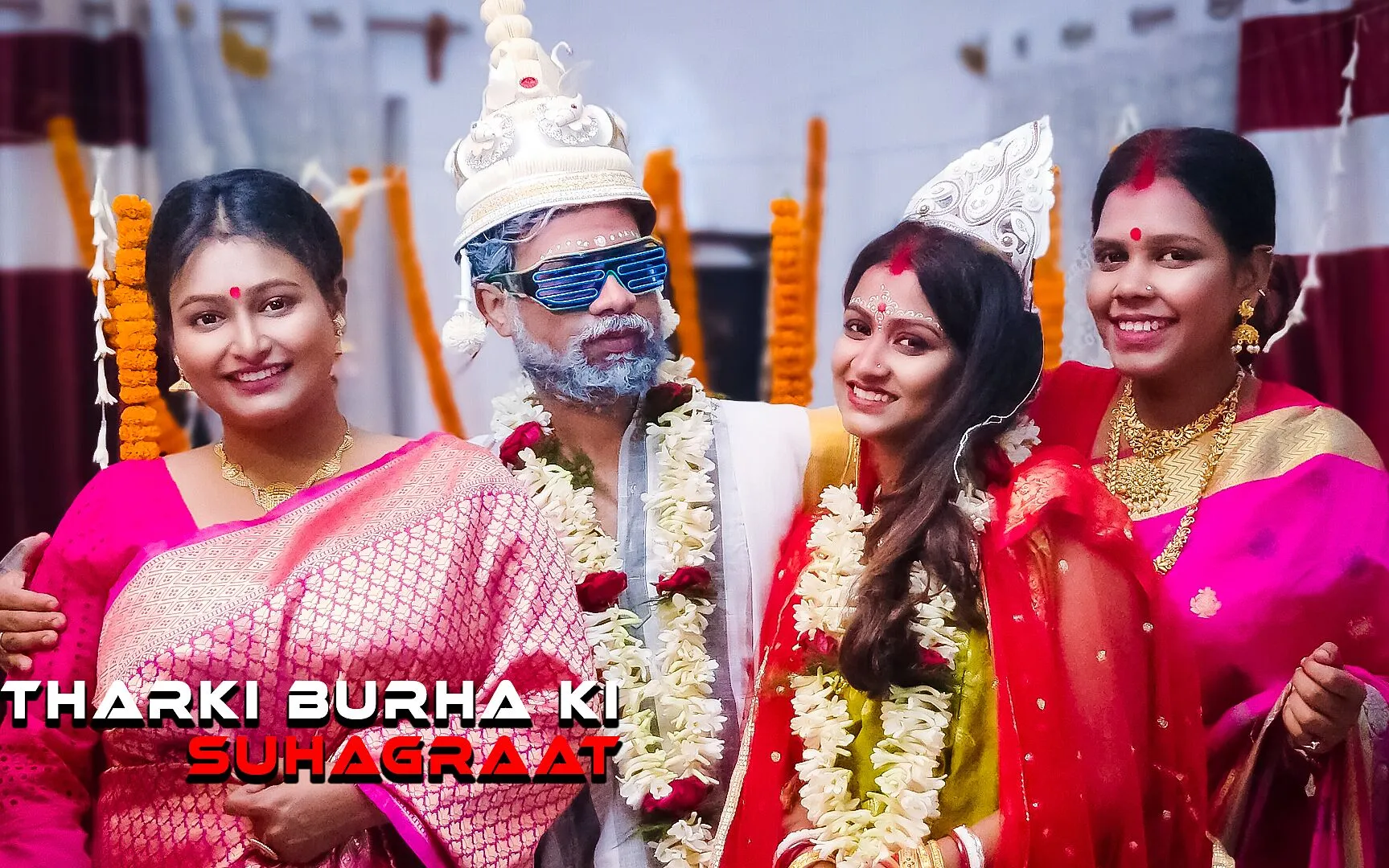 Crazy old man turns out to celebrate honeymoon with his three newly wed wives by Cine Flix Media Faphouse pic