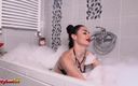 FootFetish Girls With Sex Toys and Nylons: Sensual Goddess Ambra Seduces You in The Bathtub