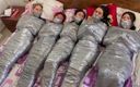 Selfgags Latina Bondage: 5 Mummified Girls Struggle All Wrapped up and Gagged!