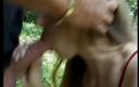 Wild Suckers: Horny slut teen sucking cock and swallowing outside