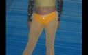 Lizzaal ZZ: Yellow Shorts with My Yellow Pantyhose