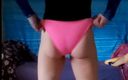 Lizzaal ZZ: Posing in My Sexy Velvet Dress and Pink Bikini Bottom