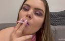 Yourfantasy6190: Play with smoke with metallic purple lipstick