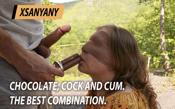 XSanyAny and ShinyLaska: Chocolate, cock and cum. The best combination