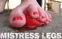 Mistress Legs: Strawberries tasty foot squeezing