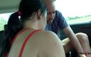 Take Van: Pussy creampie for dirty hitchhiker brunette from the street