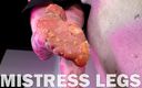 Mistress Legs: Squeezing Meat Burger by Beautiful Mistress Legs in Sheer Pantyhose...